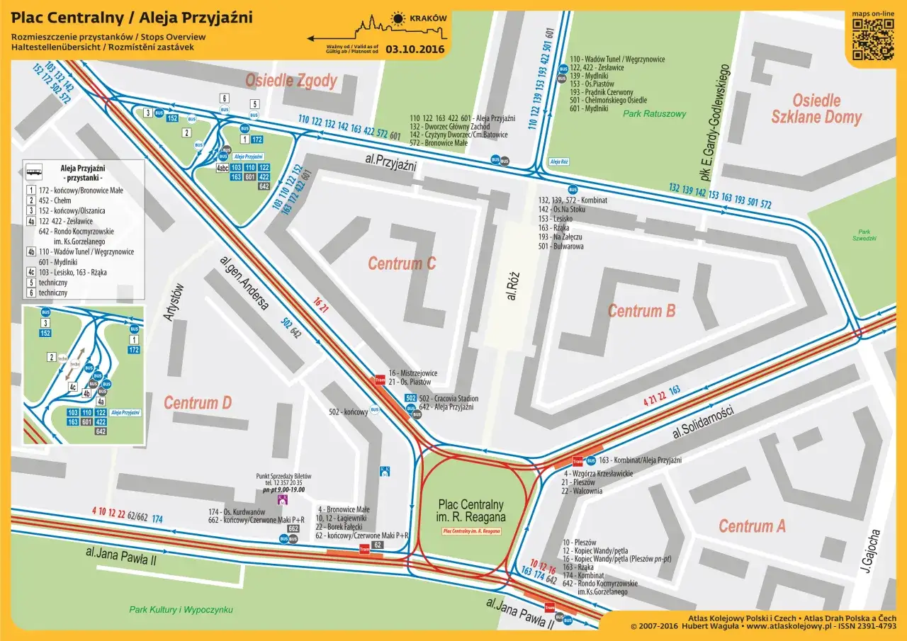 Mapa dojazdu samochodem Nowa Huta Plac Centralny