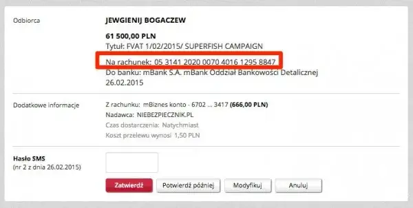 Formularz reklamacyjny mBank przelew błędny