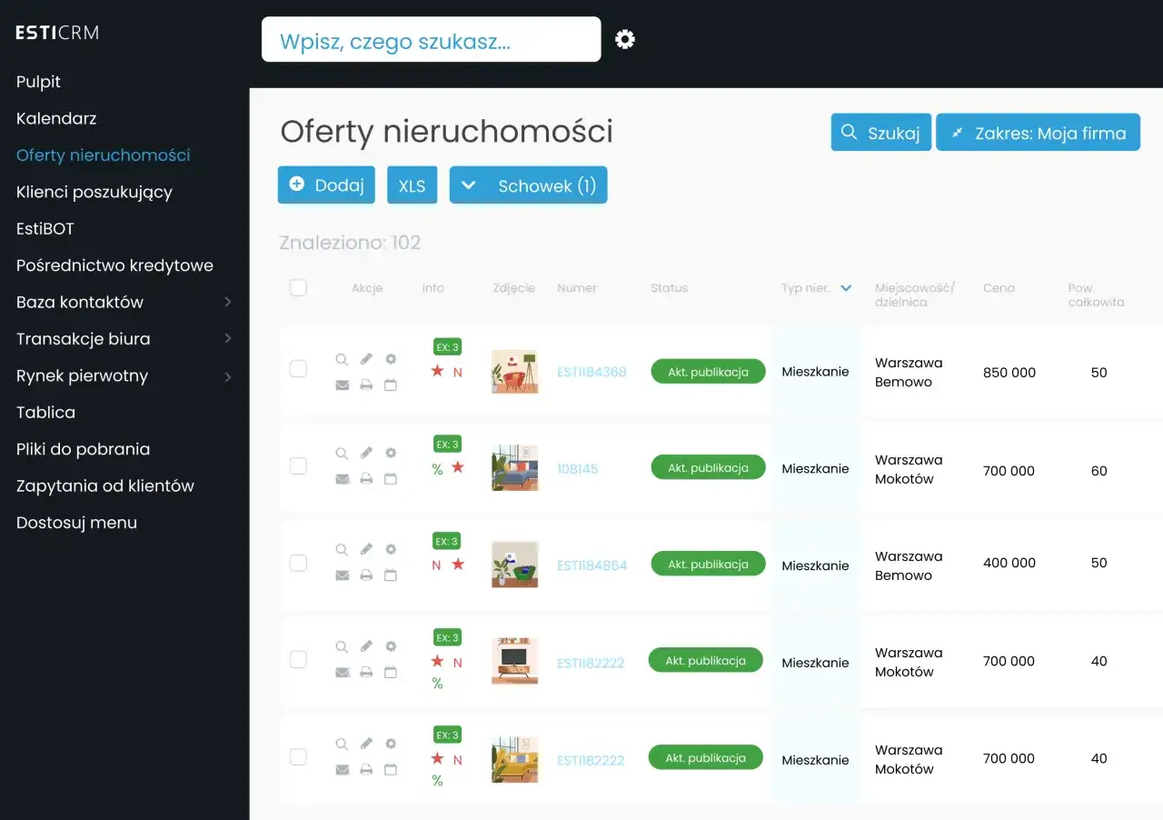 system CRM dla nieruchomości, marketing nieruchomości, agent nieruchomości z laptopem