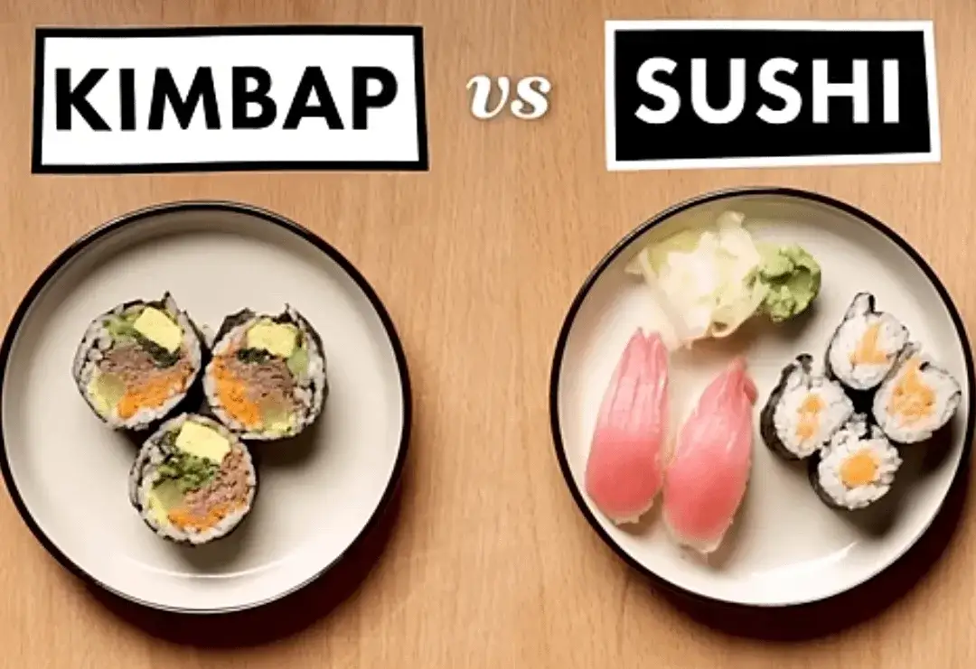 kimbap vs sushi nadzienie porównanie