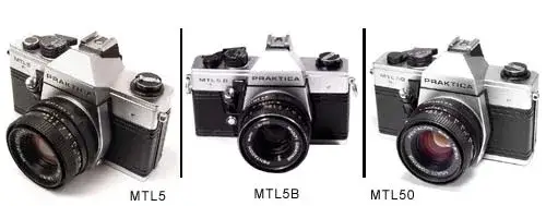 r&oacute;żne modele aparat&oacute;w Praktica