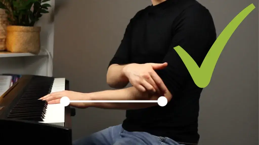 prawidłowa postawa przy pianinie