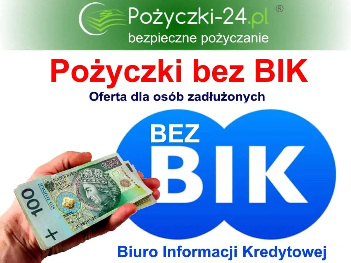 Pożyczki bez BIK dla zadłużonych. Oferta Pożyczki-24.pl, która nie patrzy na zapytania w BIK. Dłoń trzyma plik banknotów 100 zł.