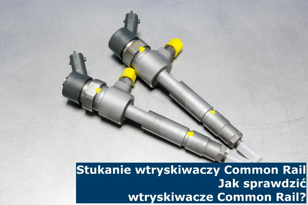 Dwa wtryskiwacze Common Rail na metalowym tle. Dowiedz się, jak sprawdzić który wtrysk stuka.