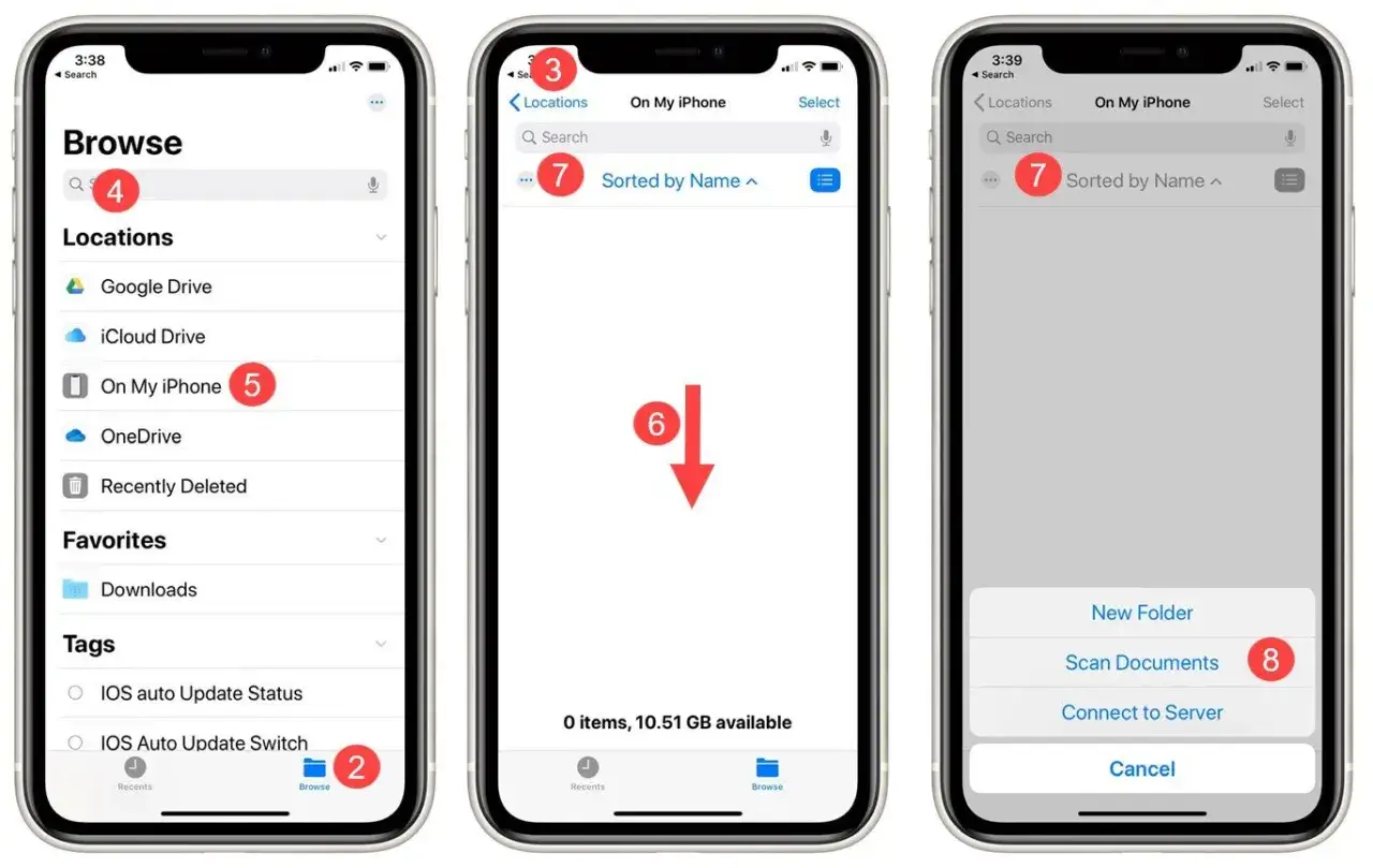 Jak zrobic skan iPhonem: wybierz 