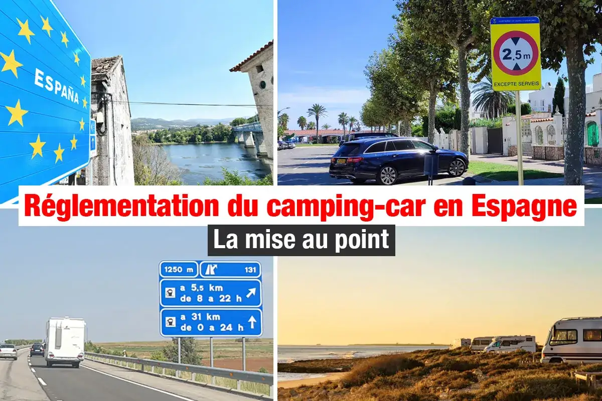 Voyagez en Espagne en camping-car : panneaux de signalisation, frontières et aires de repos.