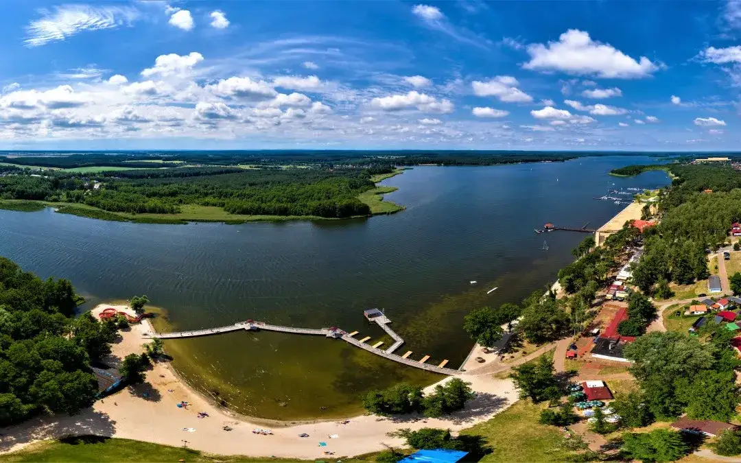 Jezioro Sławskie widoki plaża