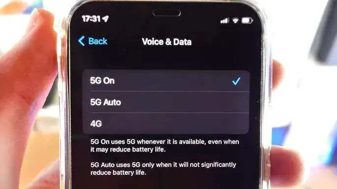 iPhone 12 ustawienia 5G