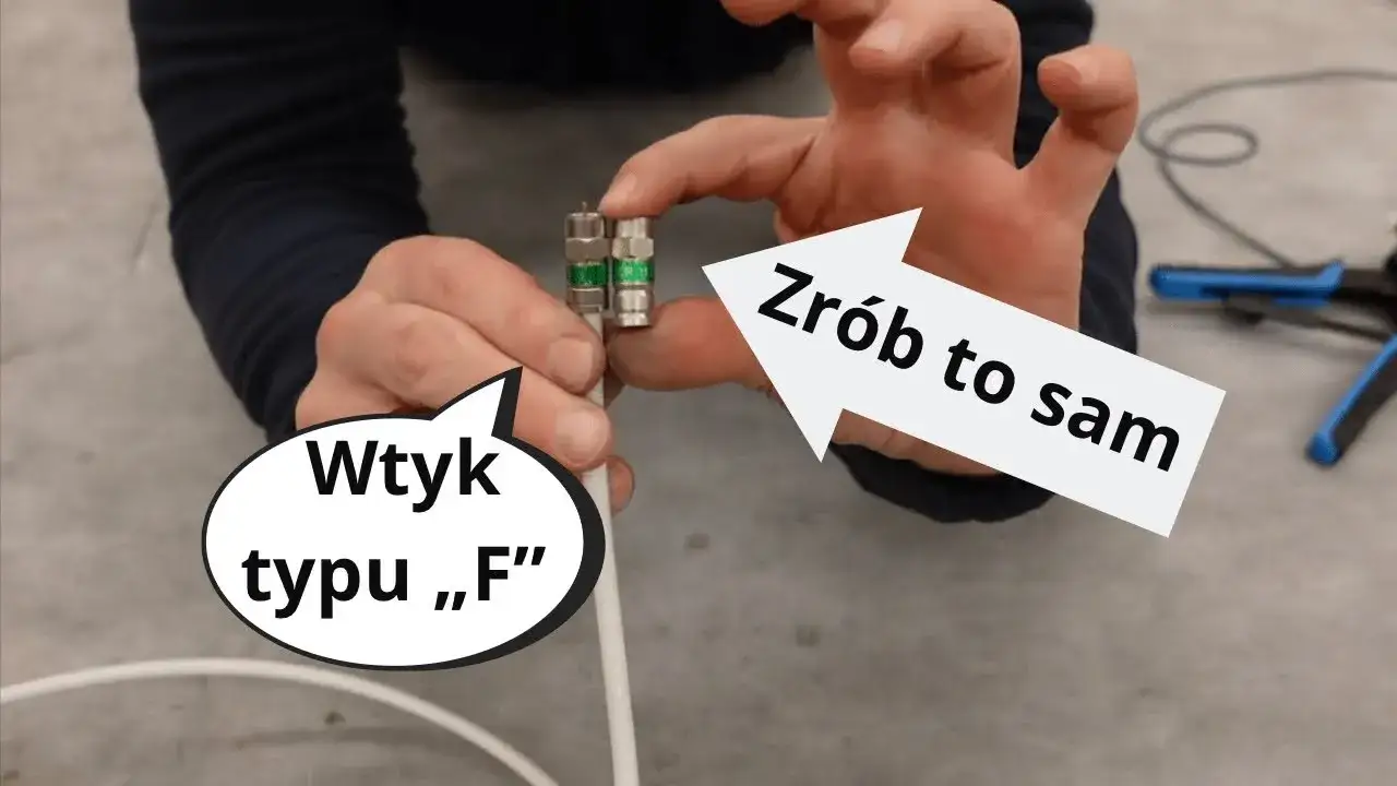 Jak zarobić wtyk F na kablu koncentrycznym schemat