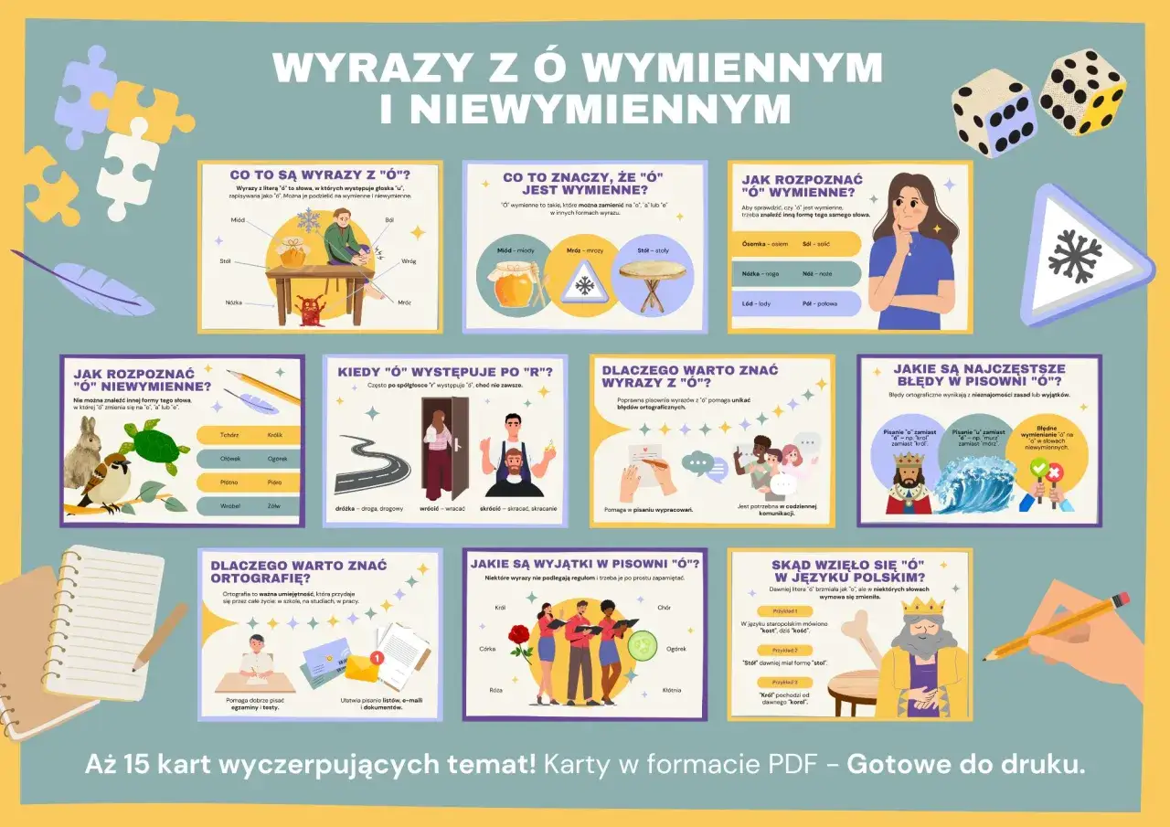 Poznaj zasady pisowni ó i unikaj błędów ortograficznych. Wyrazy z ó wymiennym i niewymiennym.