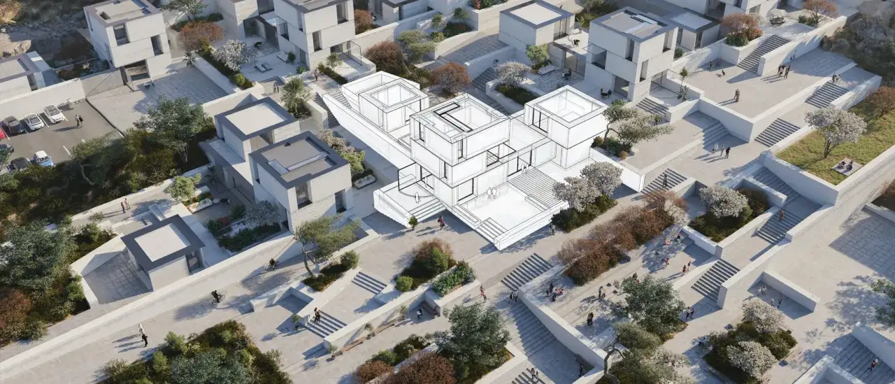 Wizualizacja masterplanu osiedla lub planu urbanistycznego