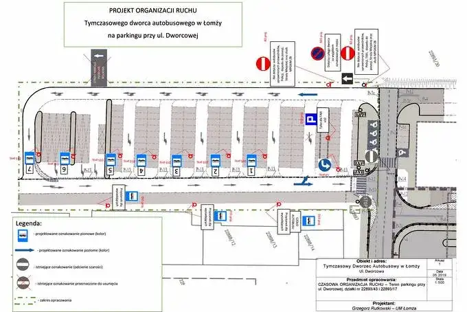 Mapa Dworca PKS Łomża Aleja Legion&oacute;w 12