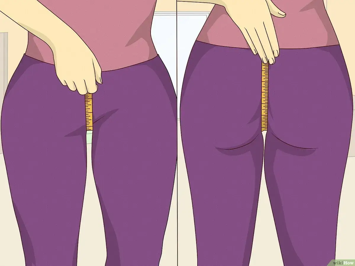 Midiendo el tiro de un pantalón talla L. ¿Qué número de talla es?