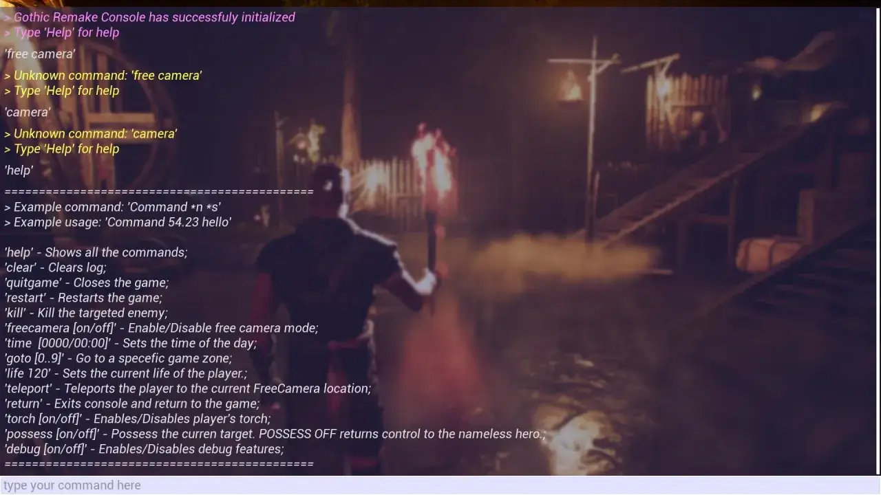 Konsola Gothic Remake pokazuje komendy, np. do teleportacji czy zmiany czasu. Użyj tych **gothic 2 kody**, by ułatwić sobie grę.