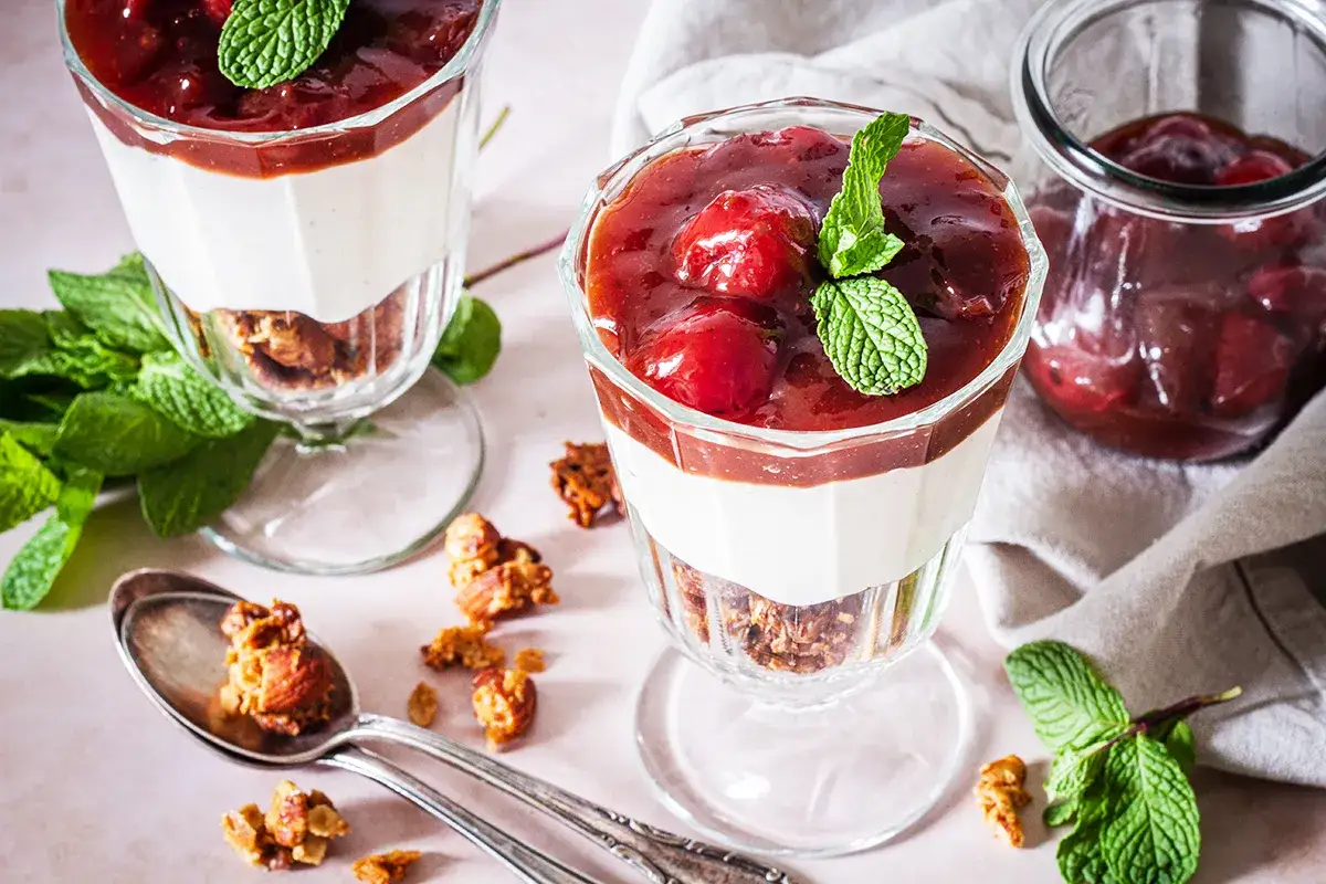 veganes kirschdessert