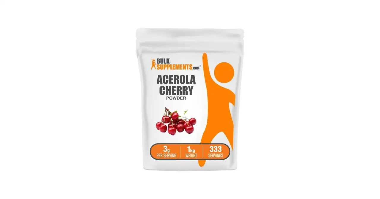 Opakowanie proszku z aceroli. Dowiedz się, acerola co to za owoc, bogaty w witaminę C, idealny do suplementacji.