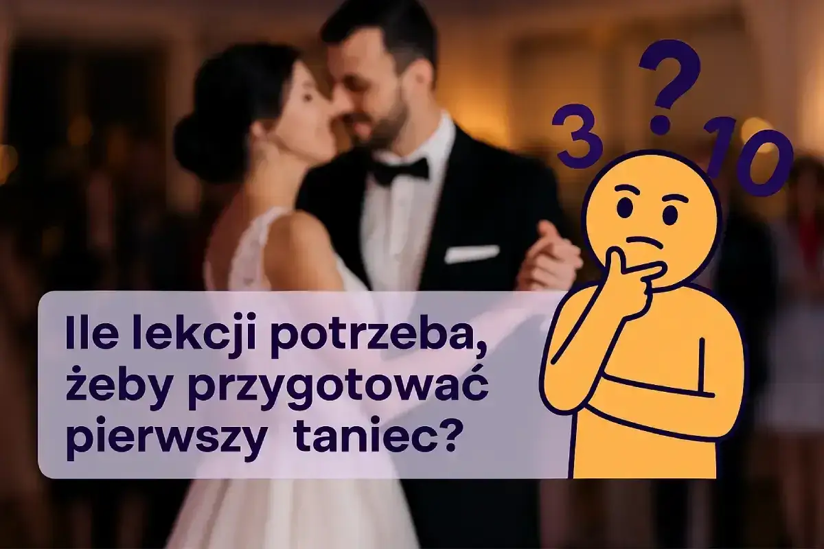Para młoda ćwiczy pierwszy taniec. Ile lekcji potrzeba, by nauka była udana?