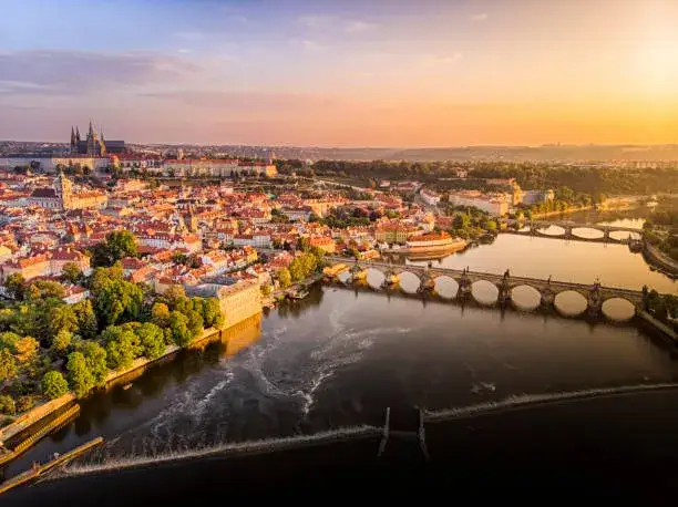 Zamek Praski widok z lotu ptaka