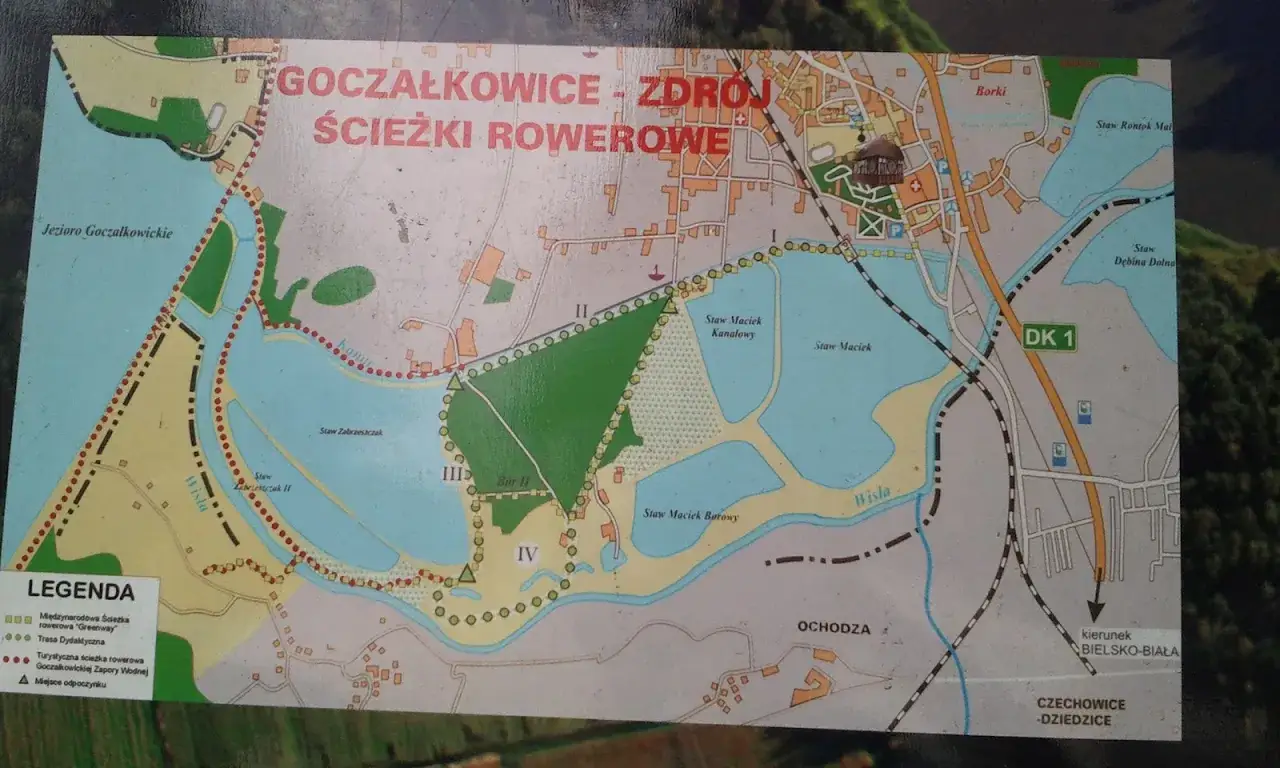 Trasy rowerowe Jezioro Goczałkowickie