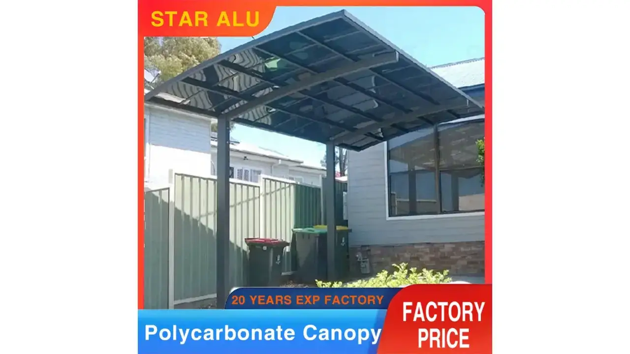Une &eacute;l&eacute;gante couverture carport en polycarbonate prot&egrave;ge votre v&eacute;hicule. Structure moderne et durable.