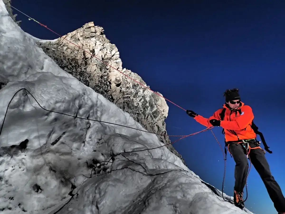 Mont Blanc Kletterer Aufstieg