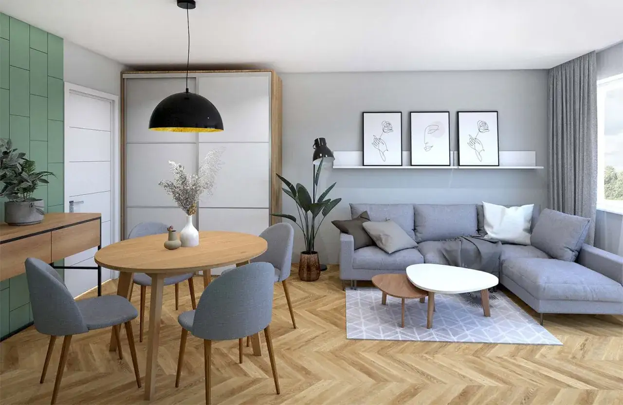 inspiracje szary salon połączenia kolorystyczne