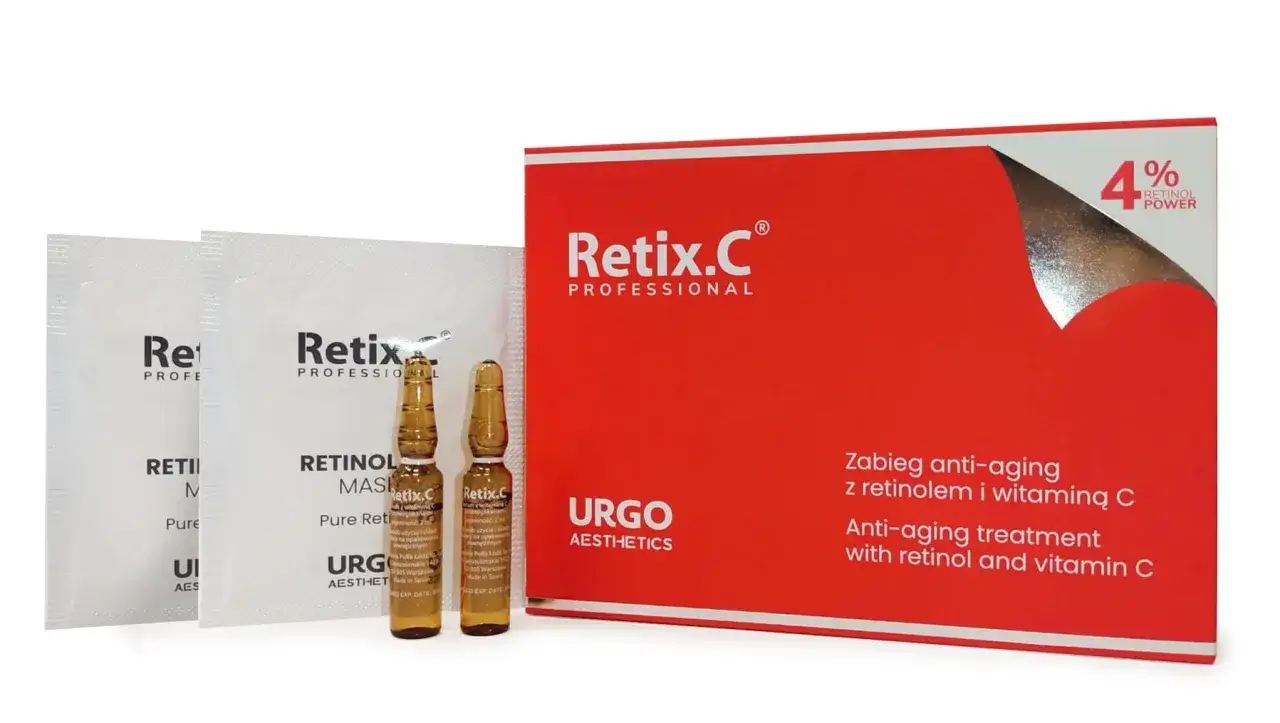 Zestaw Retix.C z retinolem i witaminą C. Czy retinol można łączyć z wit C? Ten zabieg anti-aging odpowiada.