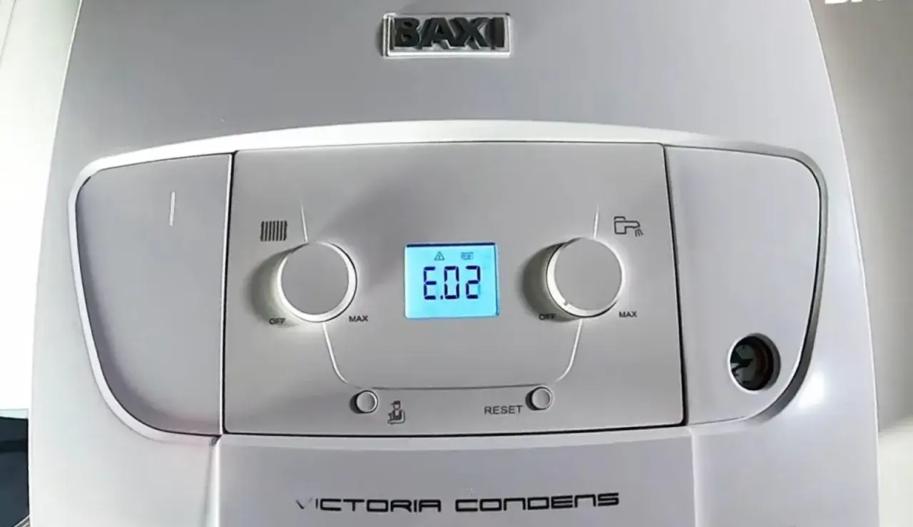 Caldera Baxi no enciende display, muestra error E.02.