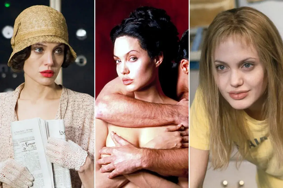 Angelina Jolie i hennes filmer. Tre olika uttryck fr&aring;n hennes karri&auml;r, fr&aring;n klassiskt till modernt.