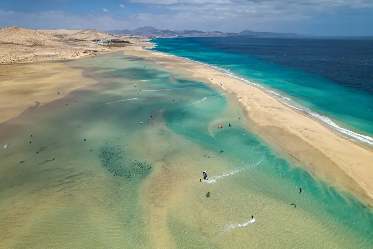 Playa de Sotavento laguna kitesurfing