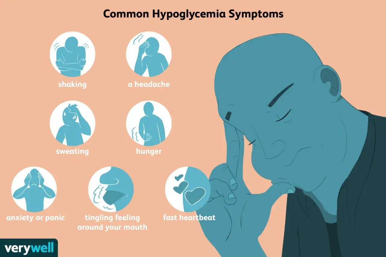 Sympt&ocirc;mes d'hypoglyc&eacute;mie : tremblements, maux de t&ecirc;te, sueurs, faim, anxi&eacute;t&eacute;, picotements, palpitations. Reconna&icirc;tre ces signes est crucial.