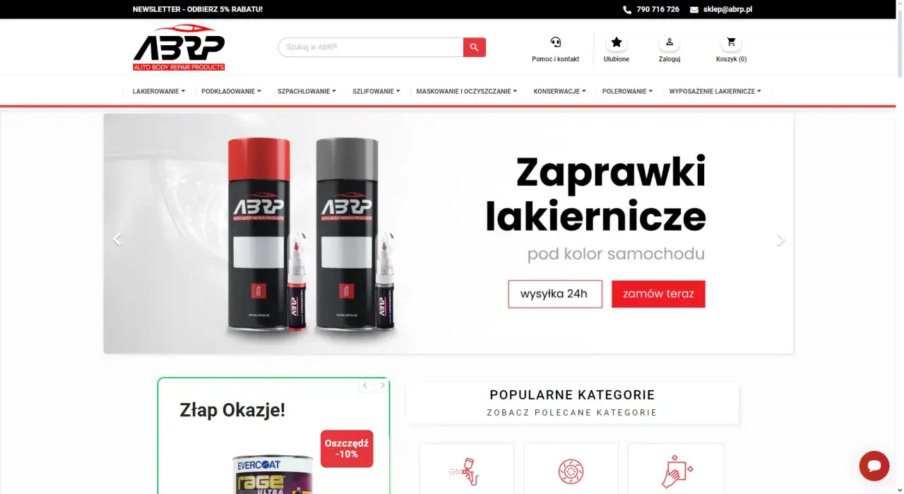Zaprawki lakiernicze pod kolor samochodu. Oferta lakierowania auta z szybką wysyłką.