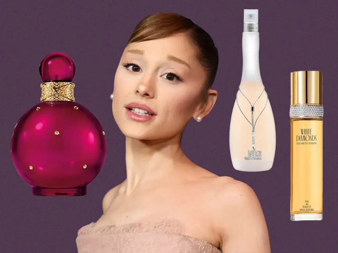 Ariana Grande i flakony perfum: Britney Spears, Jennifer Lopez i Elizabeth Taylor. Odkryj, jakich perfum używają gwiazdy.