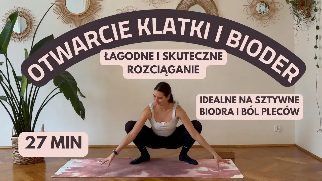 rozciąganie bioder w pracy biurowej