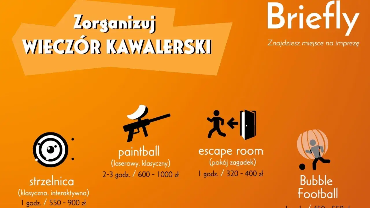 Zorganizuj wieczór kawalerski: strzelnica, paintball, escape room, Bubble Football. Zobacz, kto płaci za kawalerski i jakie są ceny.
