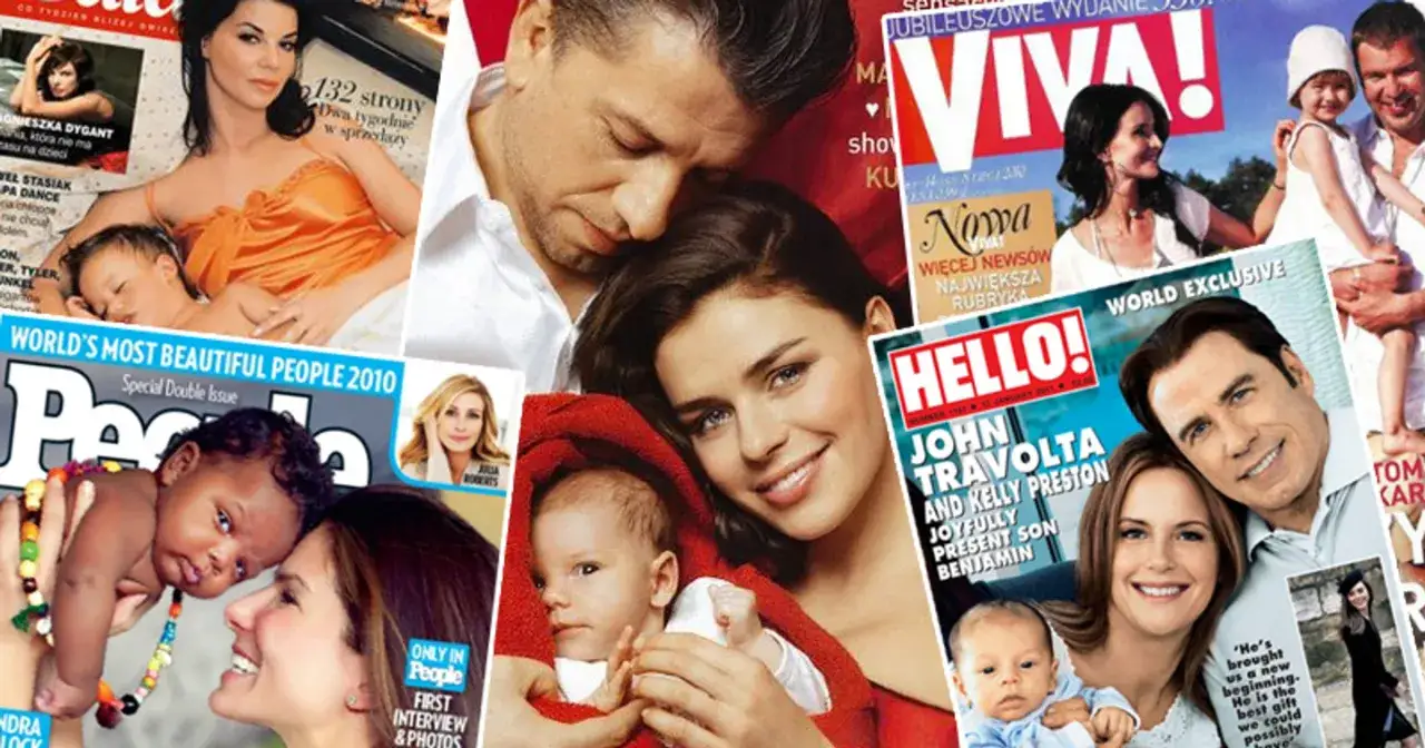 Gwiazdy, które dzieci stały się sławne zanim skończyły pierwszy rok życia, na okładkach magazynów.