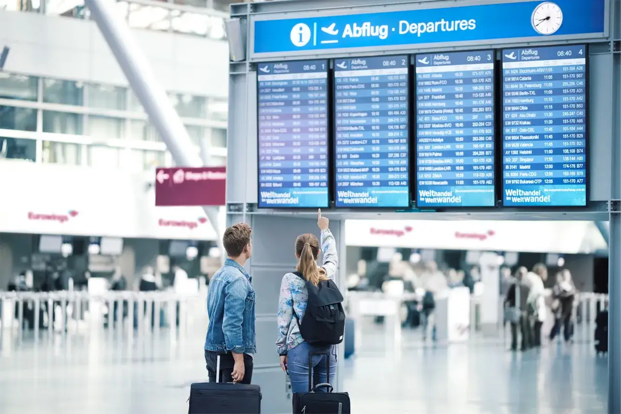 Eurowings Gepäck online buchen vs Flughafen
