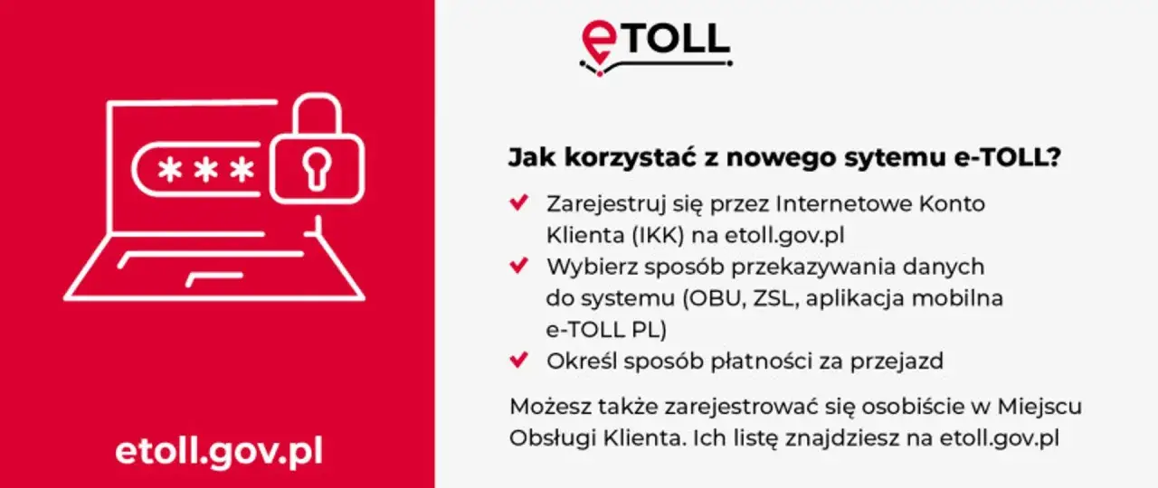 Jak kupić etoll online? Zarejestruj się przez Internetowe Konto Klienta na etoll.gov.pl, wybierz sposób przekazywania danych i określ płatność.