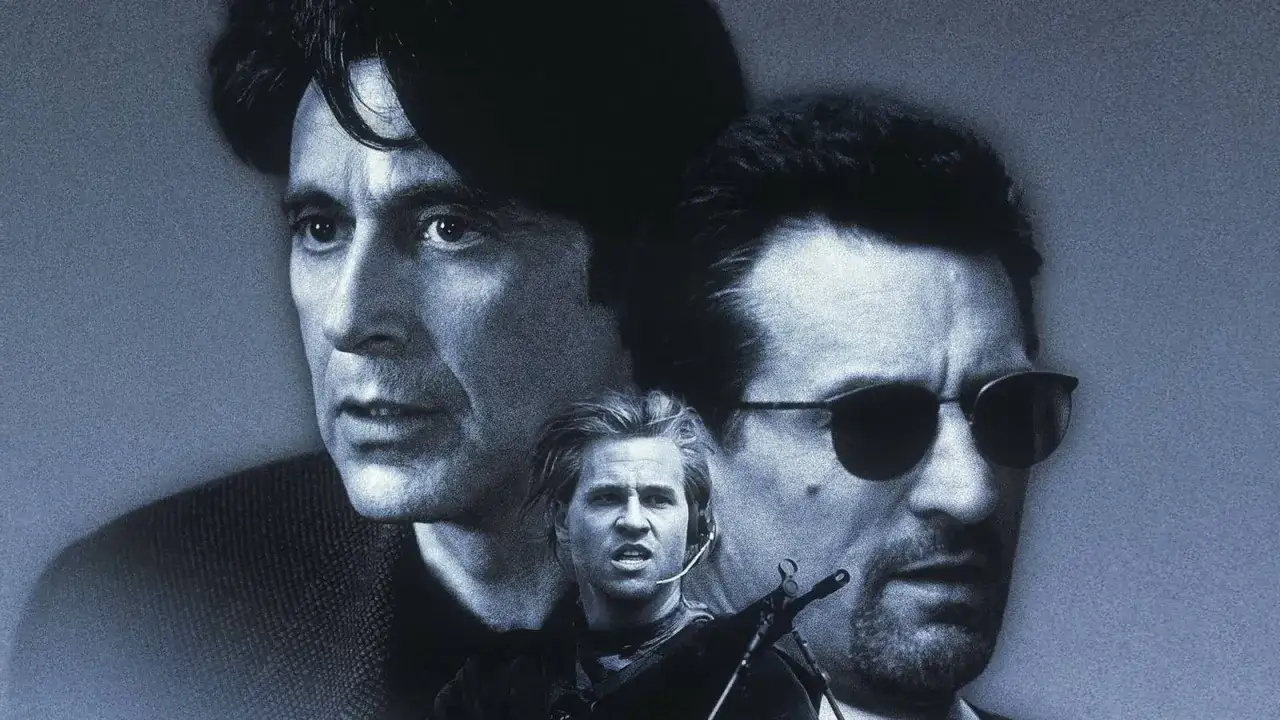 Al Pacino, Robert De Niro i Val Kilmer w filmie
