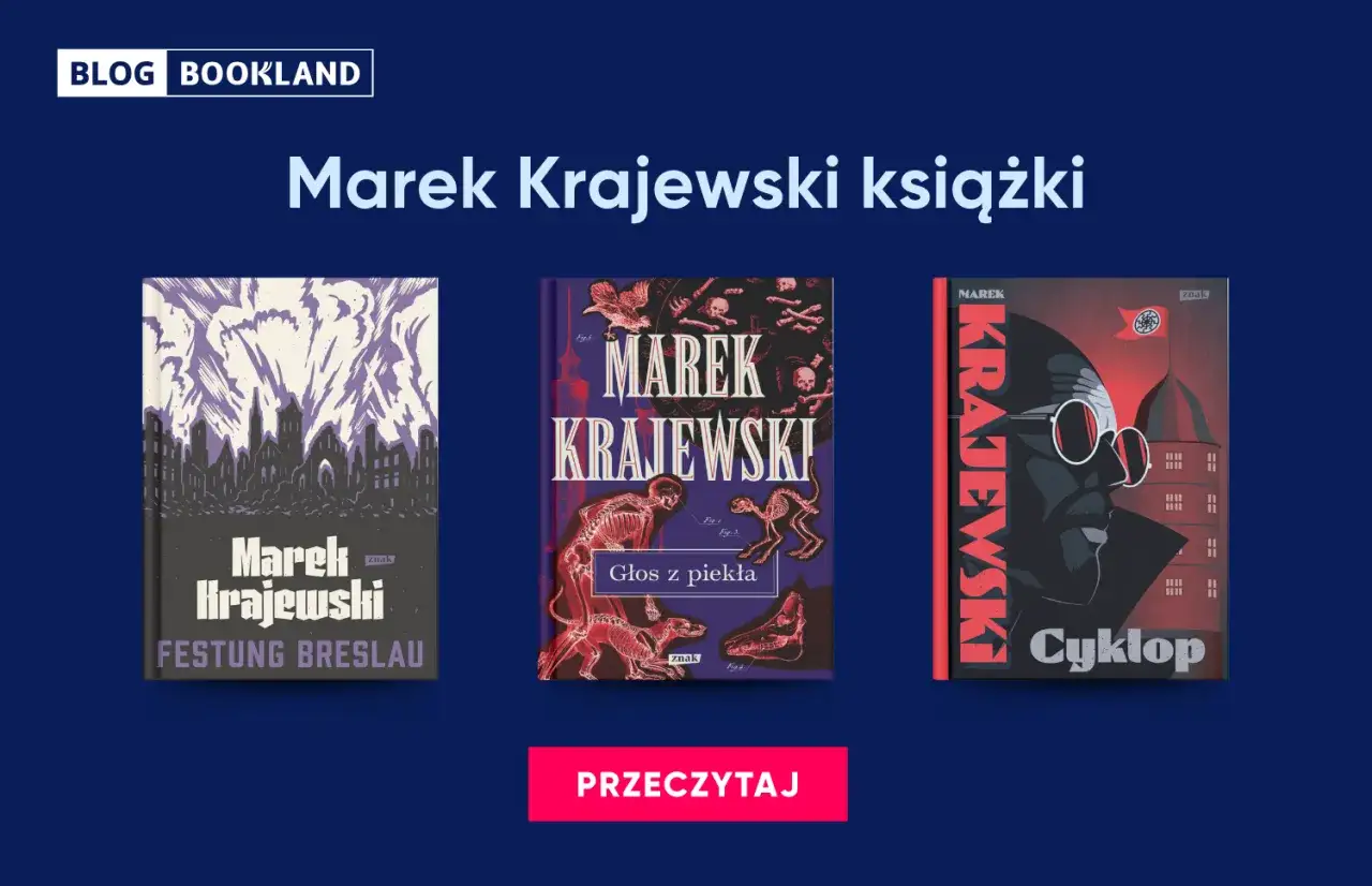 Okładki książek Marka Krajewskiego: