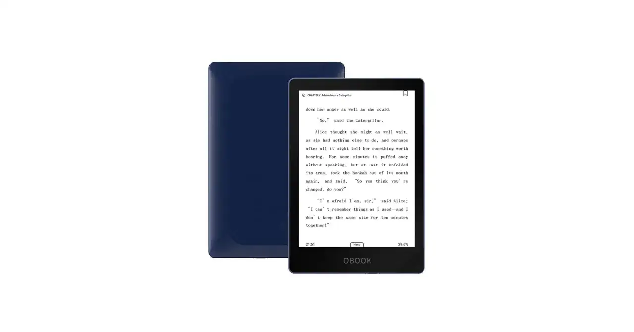 Elektroniczna książka w czytniku OBOOK wyświetla fragment 