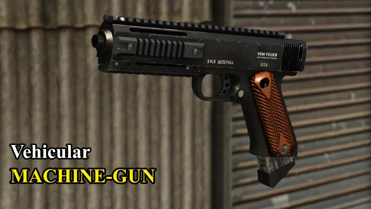 Pistolet z napisem