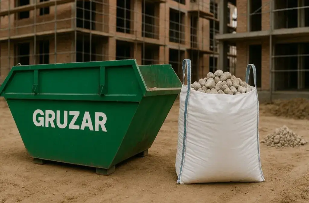 por&oacute;wnanie kontenera na gruz i worka big bag