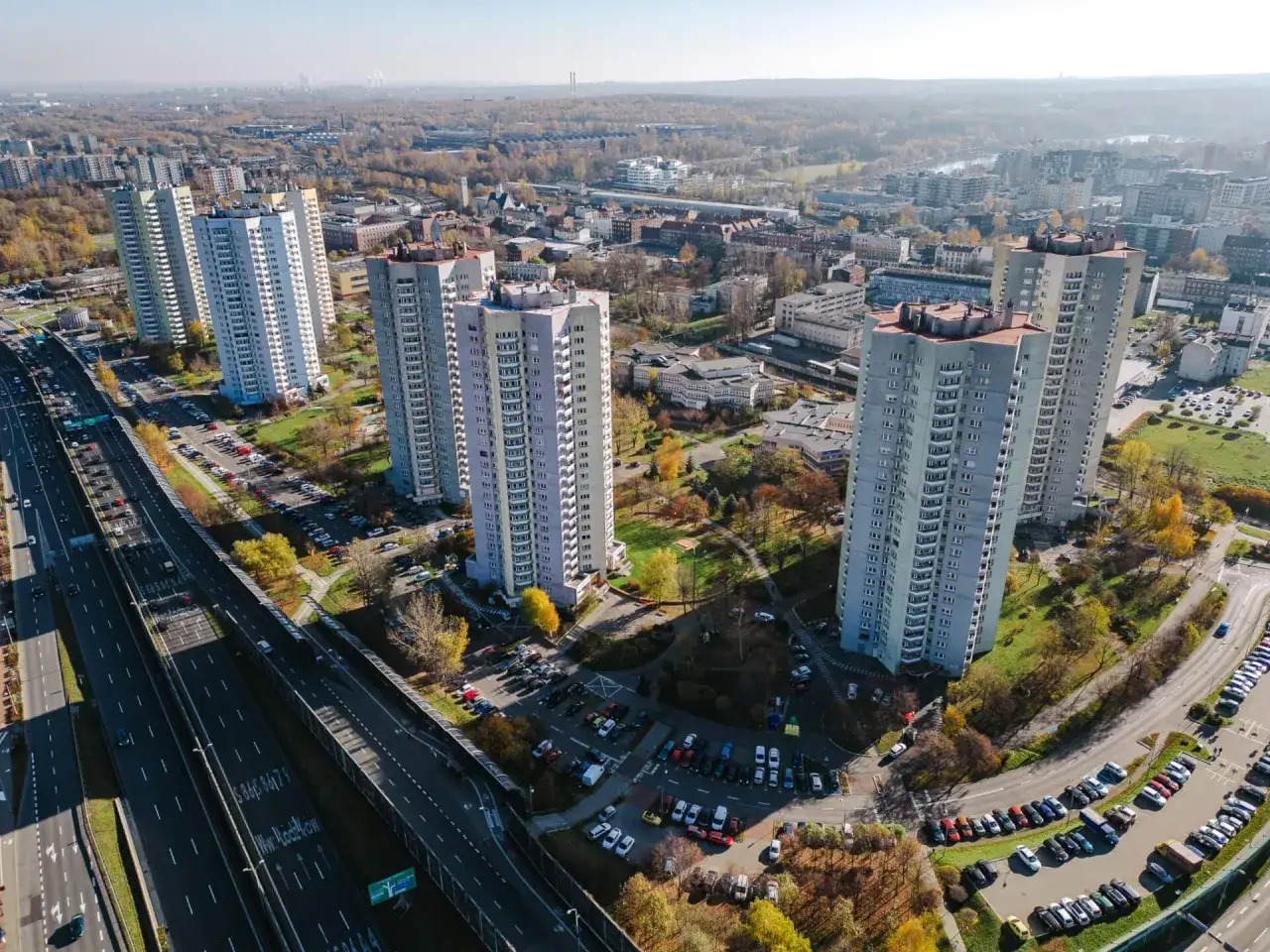 Osiedle Gwiazdy Katowice rzut z lotu ptaka