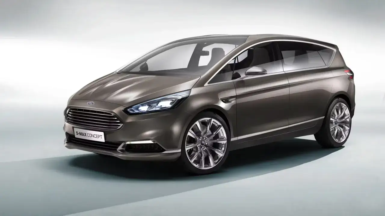 Brun Ford S-Max Concept, en elegant familjebil. Inga problem h&auml;r, bara ren design.