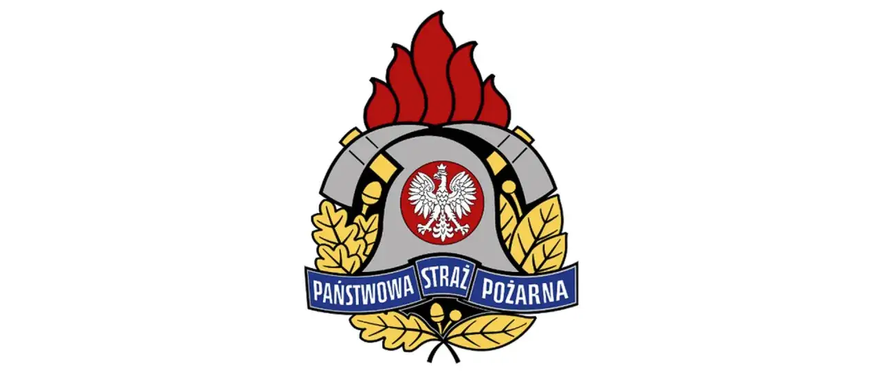 Herb Państwowej Straży Pożarnej. Symbolizuje walkę z ogniem i polskiego orła. KSRG co to? To Krajowy System Ratowniczo-Gaśniczy.