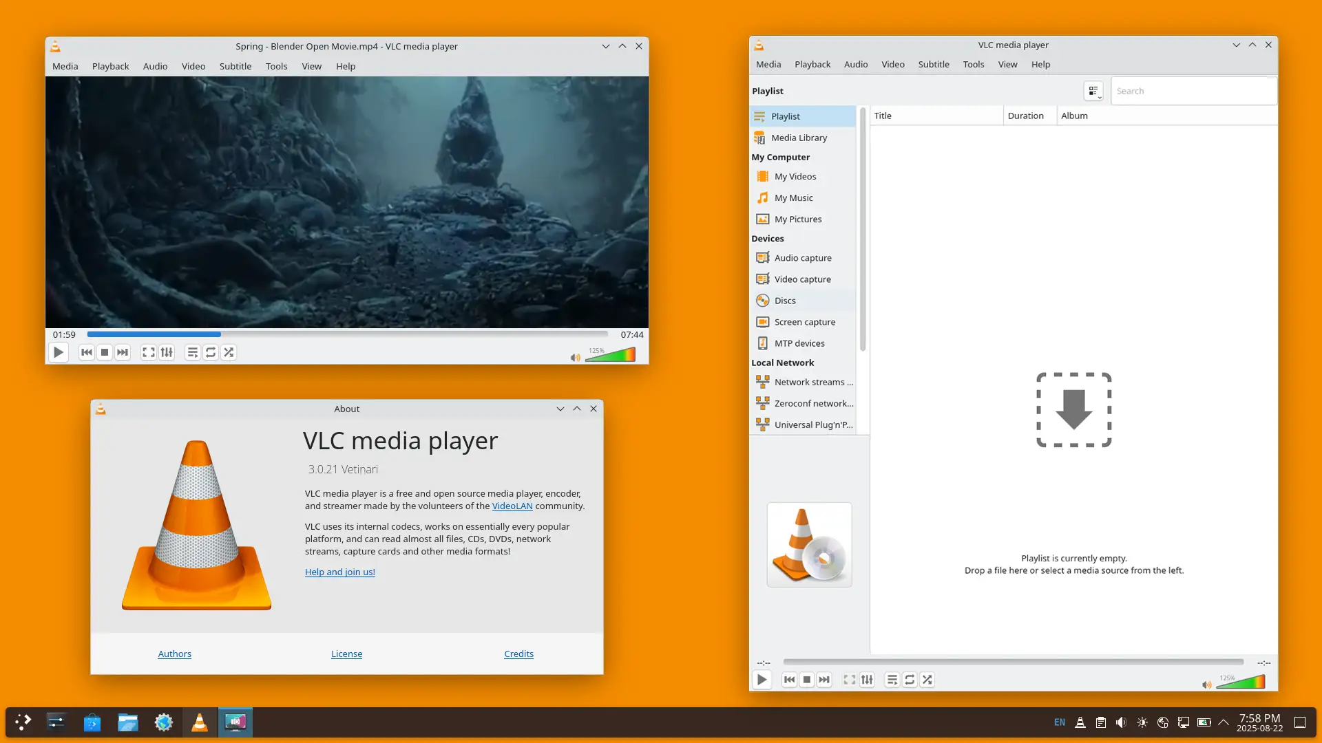 VLC Media Player logo i interfejs