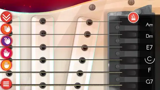 gitara elektryczna wrzuta screen z odtwarzacza