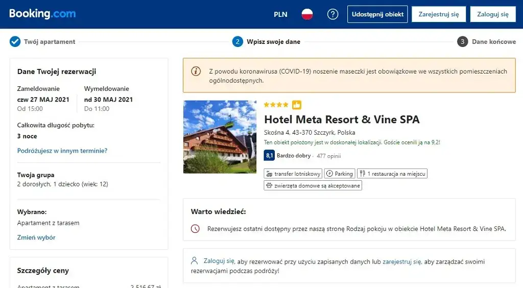 bezpieczna rezerwacja noclegu online weryfikacja