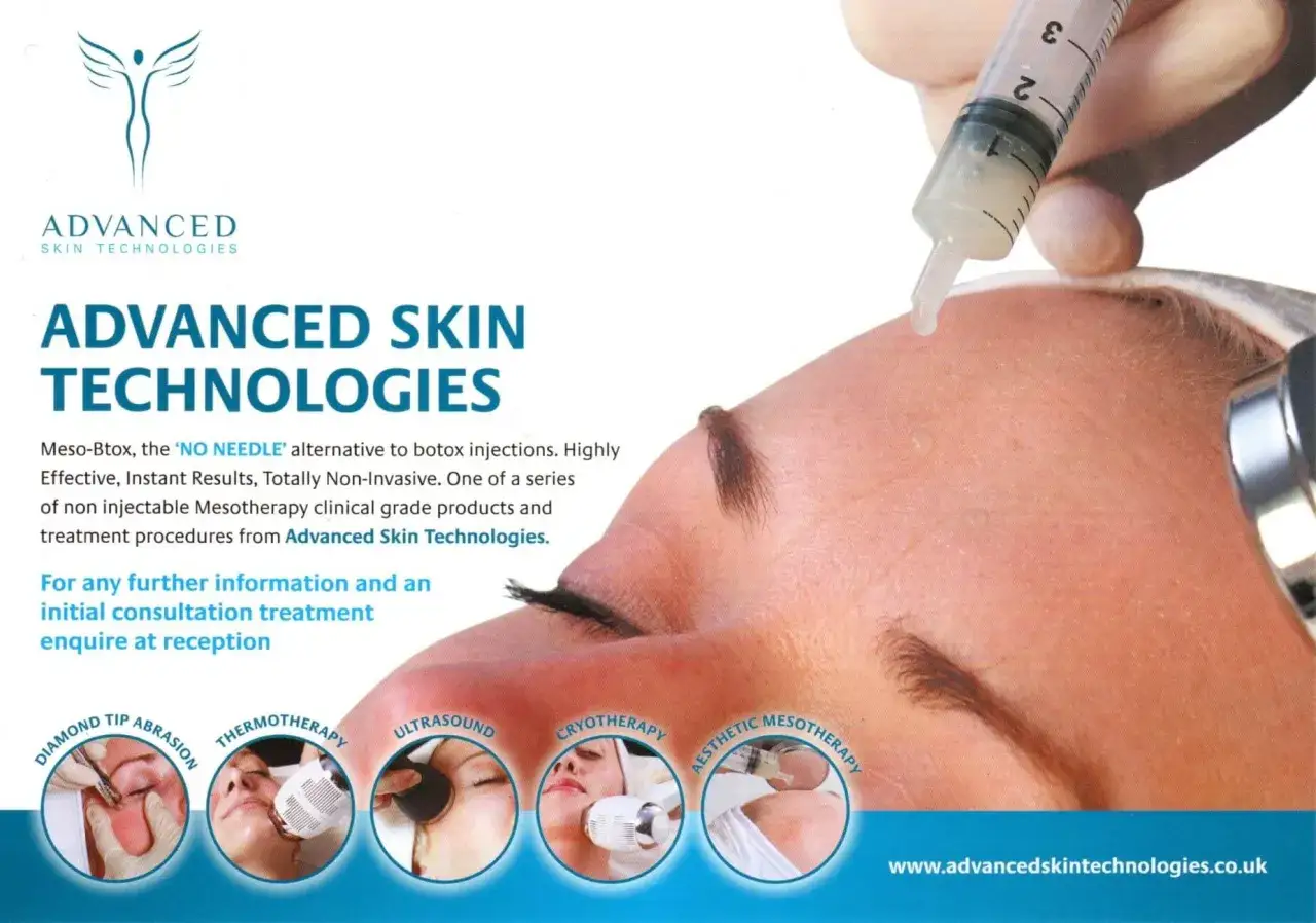 Mezoterapia igłowa cena: zabieg bez igieł, alternatywa dla botoksu. Sprawdź ofertę Advanced Skin Technologies.
